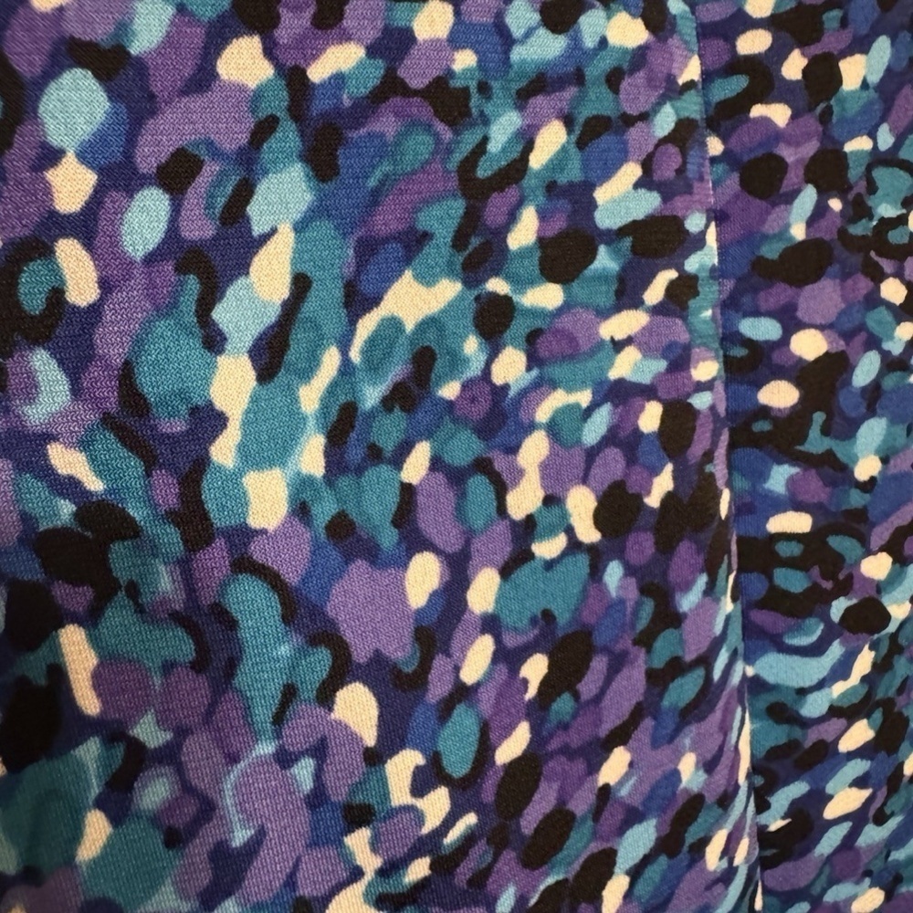 Eliza J Size 14P Multi-Color w/Geometric Print Sleeveless Mid-Calf A-Line Dress - Picture 3 of 5